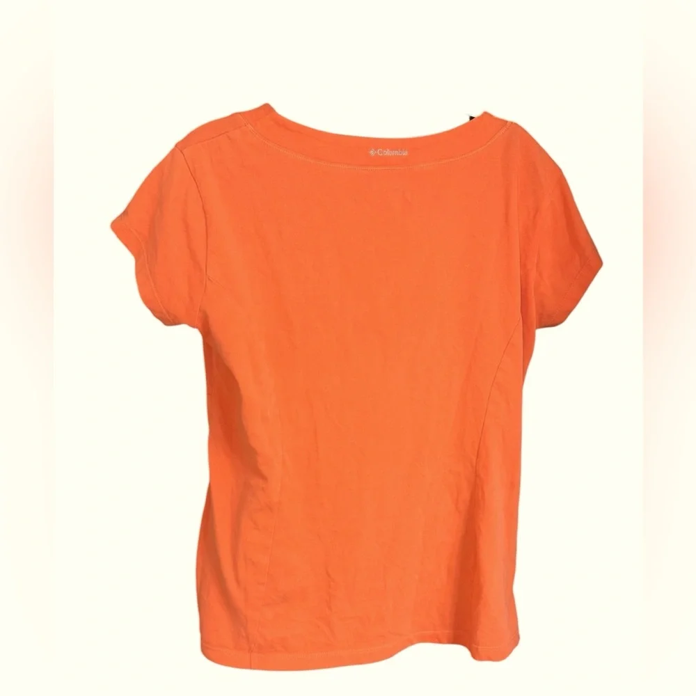 🌟 2for$30 Columbia Women Size XL Orange Cotton Short Sleeve Omni Free Shirt top - Picture 11 of 12